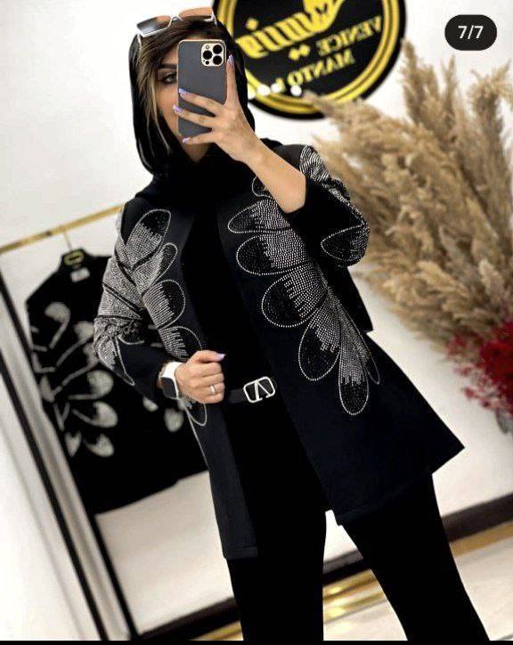 کت تک مجلسی نگینی ، کت کوتاه زنانه