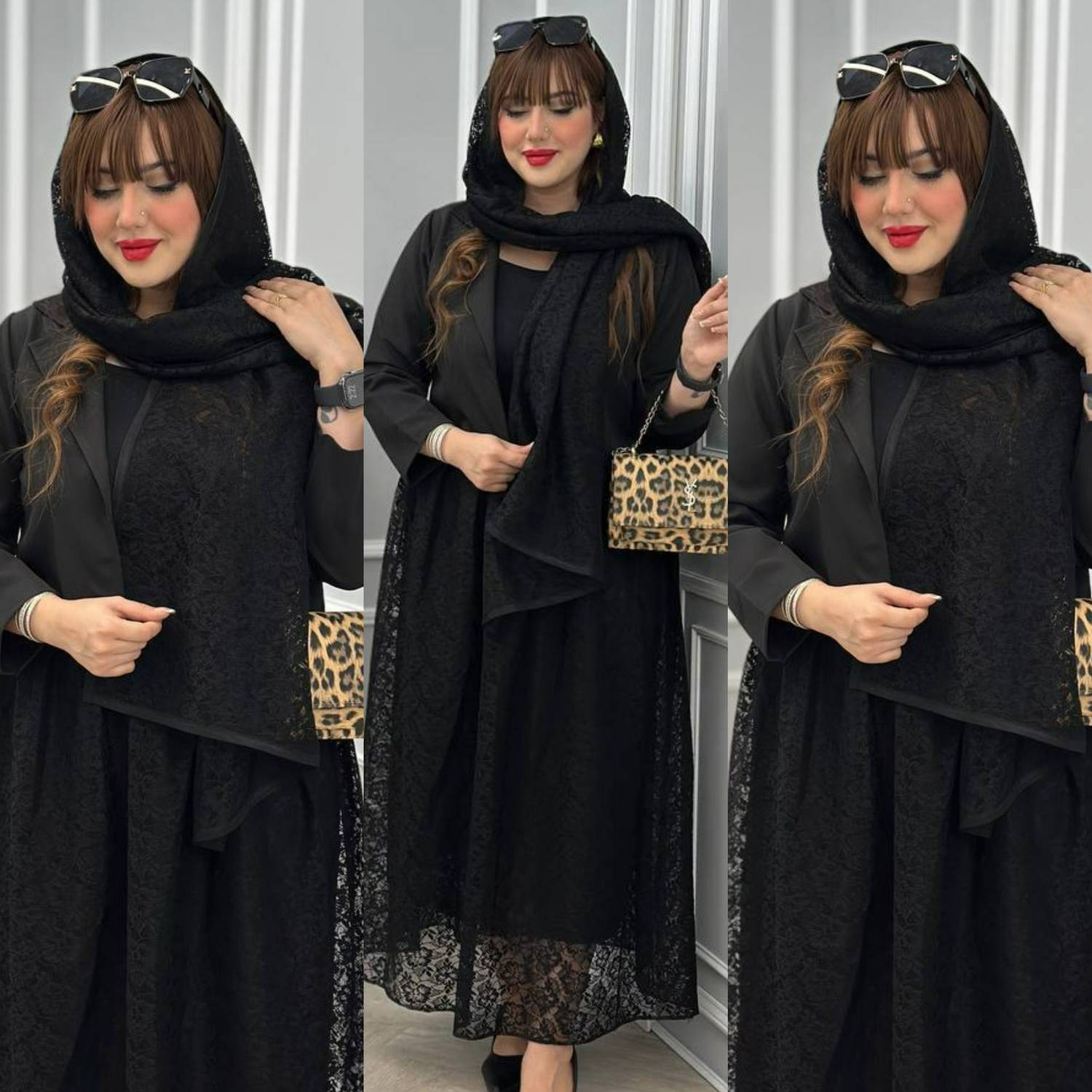 ست سه تیکه کت و دامن و شال مجلسی زنانه ، ست کت دامن مجلسی زنانه