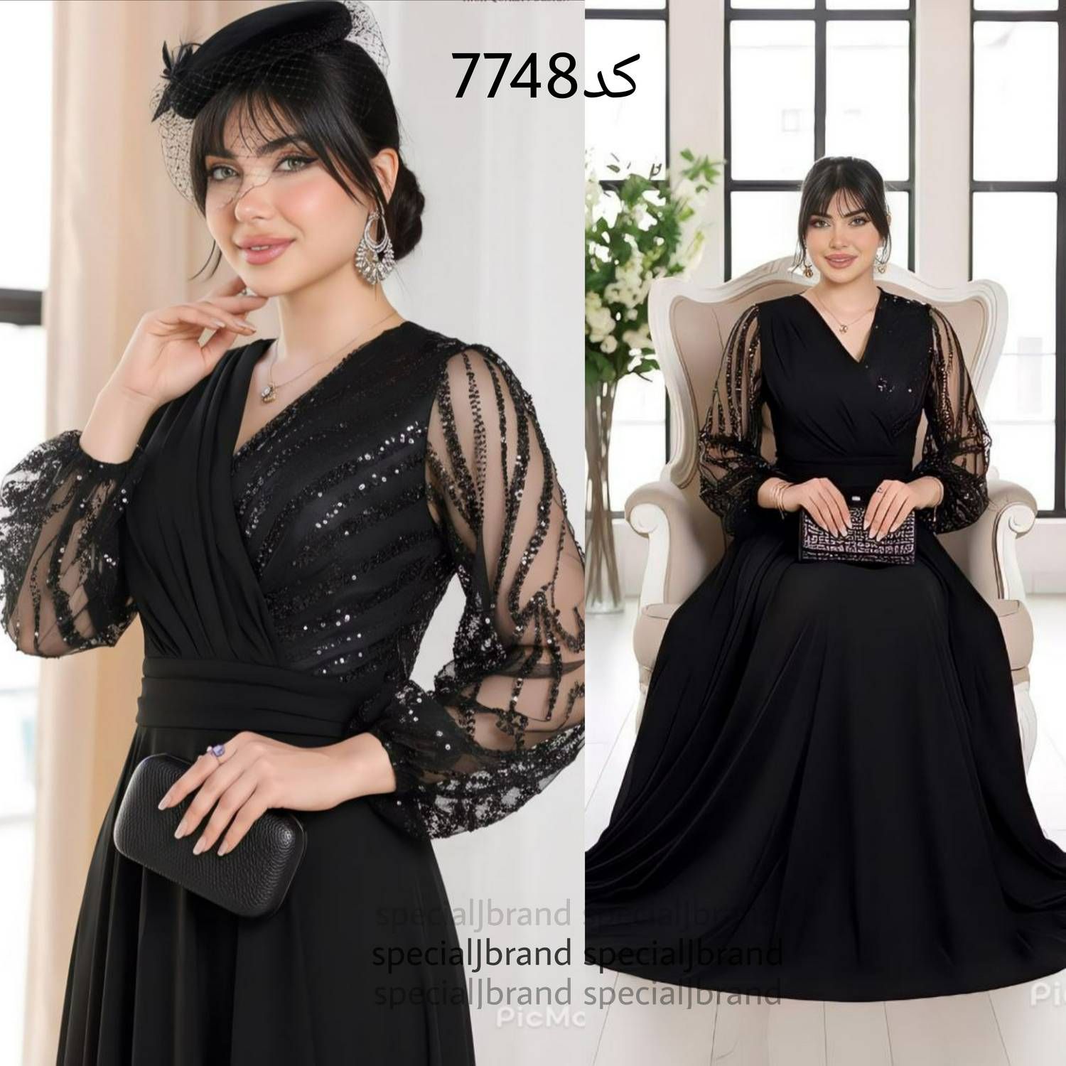 لباس مجلسی زنانه ، لباس پوشیده مجلسی زنانه ، لباس شاین مجلسی زنانه