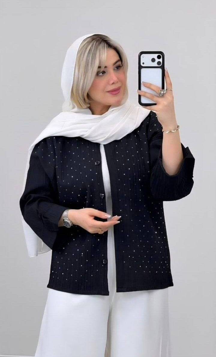 شومیز نگین کاری زنانه ، شومیز زنانه ، مانتو زنانه