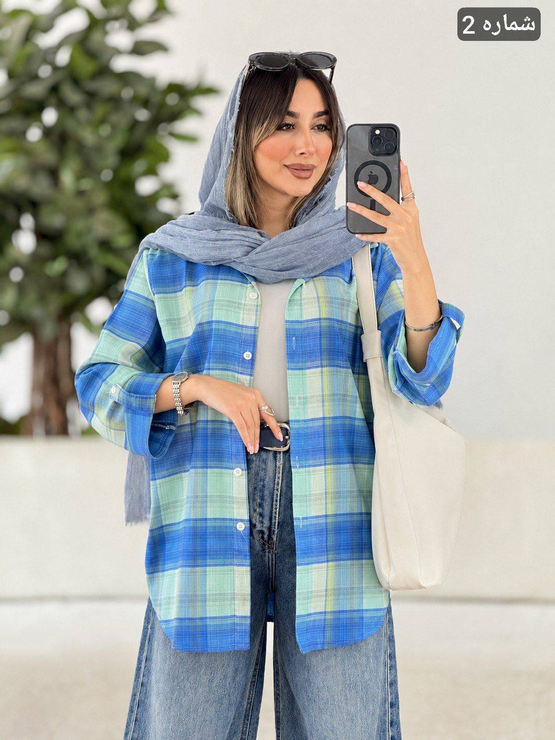 شومیز زنانه ، مانتو زنانه , مانتو چهارخونه ، شومیز چهارخونه