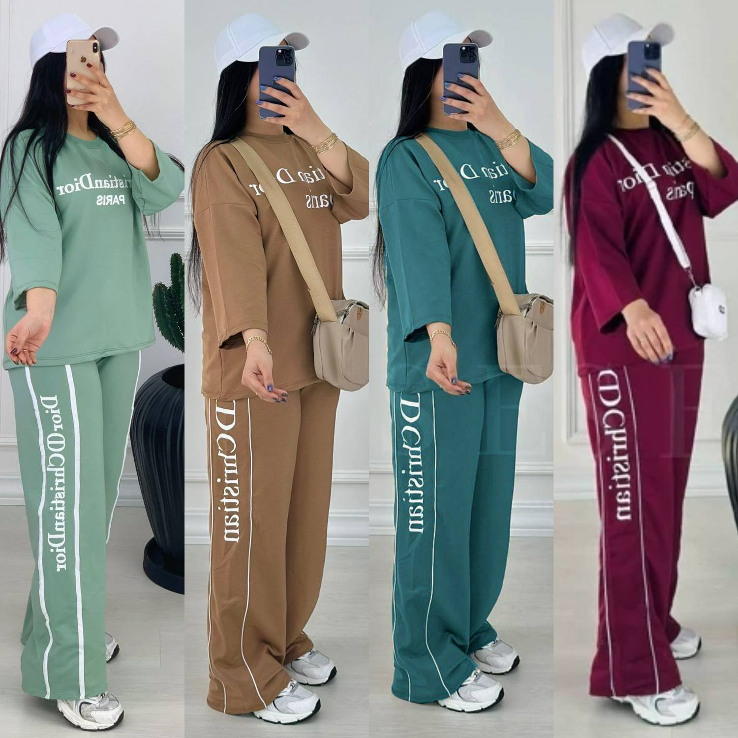 ست تیشرت و شلوار زنانه ، ست تیشرت و شلوار دخترانه ، ست اسپرت لانگ و شلوار زنانه