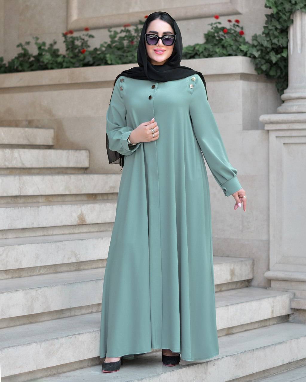 مانتو زنانه ، عبا زنانه ، مانتو بلند پوشیده ، عبا مجلسی