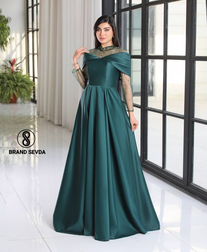 لباس مجلسی زنانه جنس ساتن درجه یک
