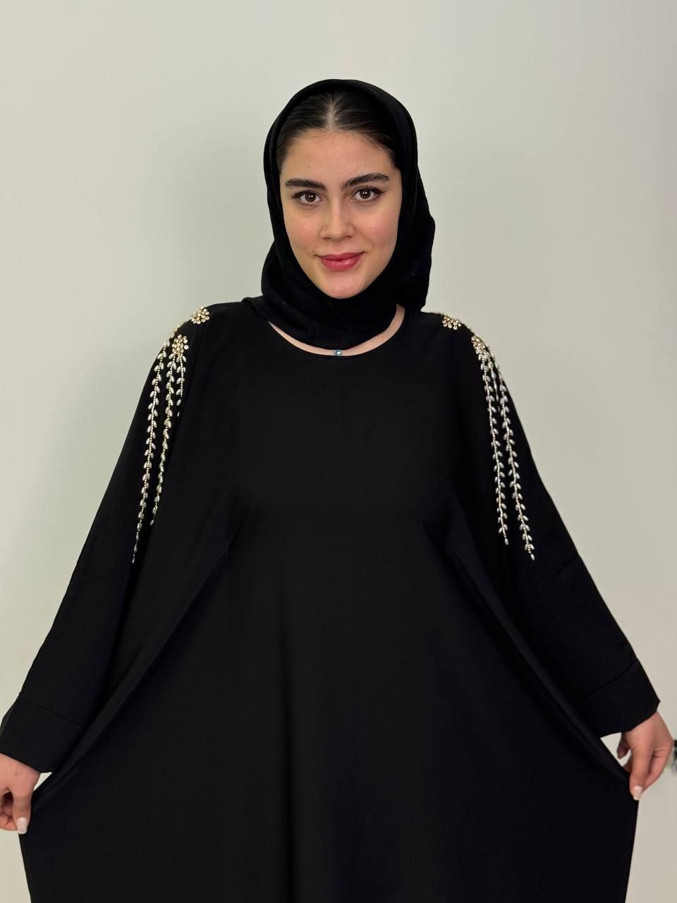 عبا مجلسی زنانه ، مانتو مجلسی پوشیده ، مانتو با حجاب زنانه ، عبا محرمی