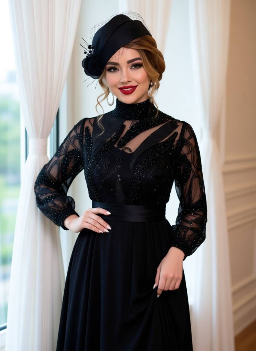لباس مجلسی زنانه ، لباس مجلسی محجبه دخترانه ، لباس مجلسی مناسب عقد و عروسی