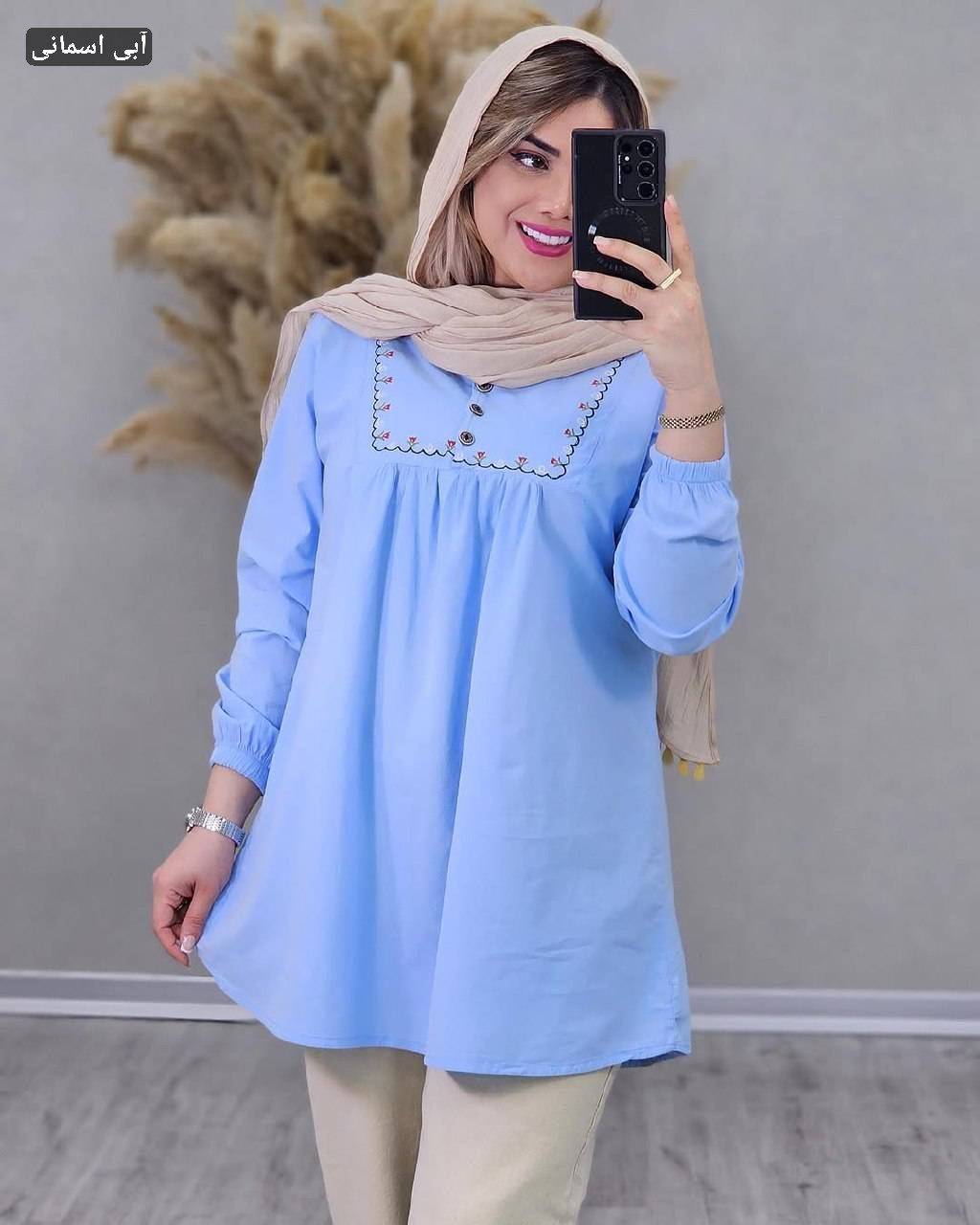 مانتو عروسکی زنانه ، شومیز عروسکی زنانه ، تونیک زنانه گلدوزی شده