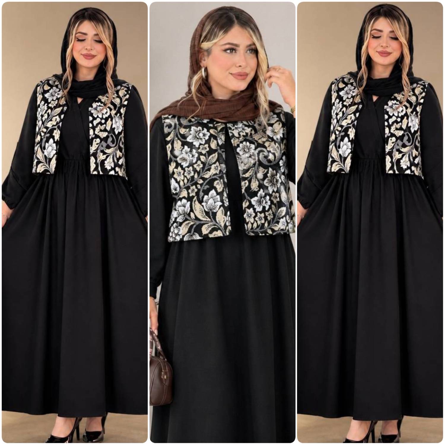 ست کت و سارافن زنانه ، ست جلیقه و سارافون زنانه