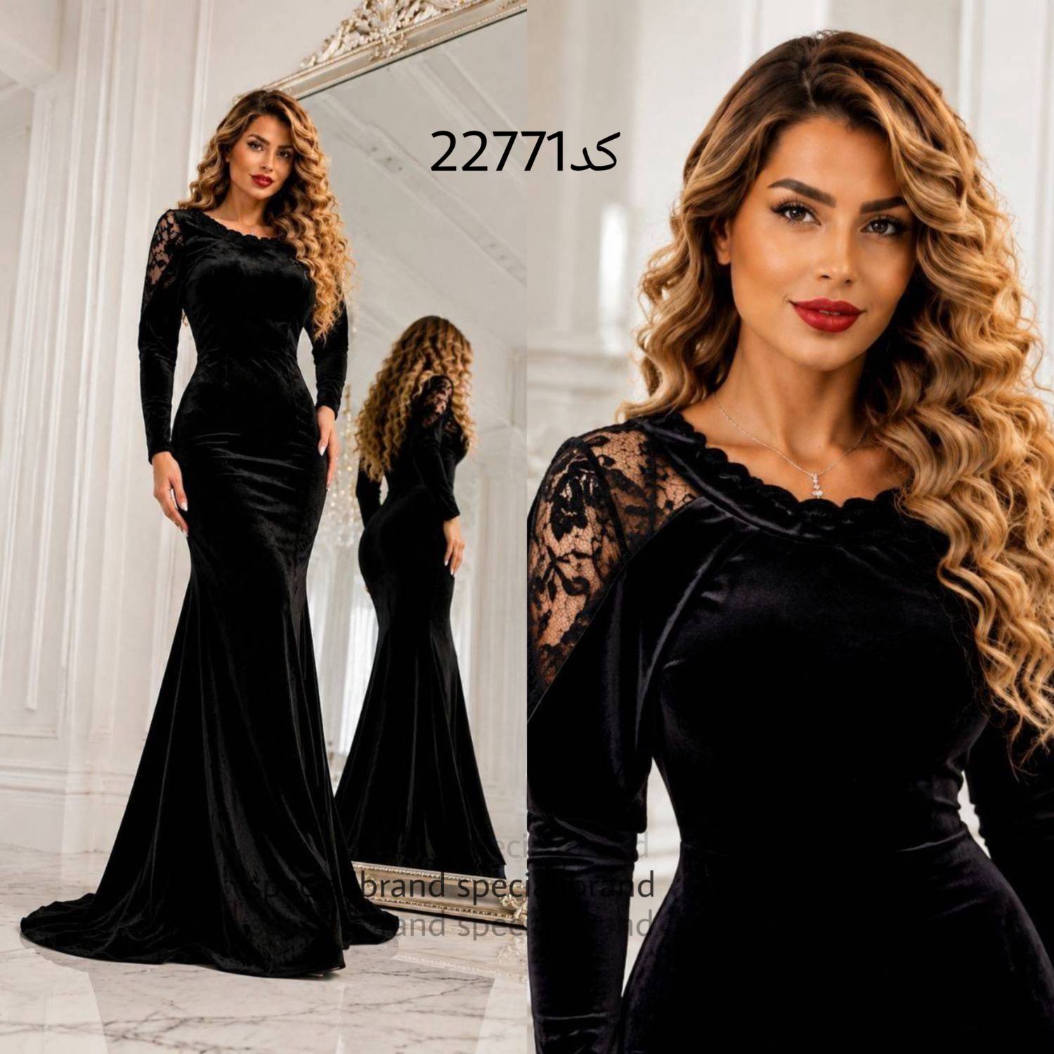 لباس مجلسی زنانه ، ماکسی بلند و پوشیده و محجبه ، ماکسی مجلسی مشکی مخمل
