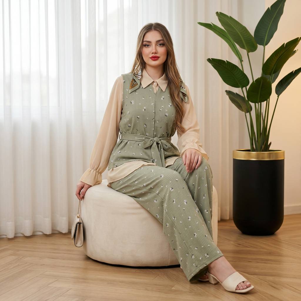 ست کت و شلوار زنانه ، ست مانتو و شلوار ، ست سه تیکه شومیز و جلیقه و شلوار زنانه